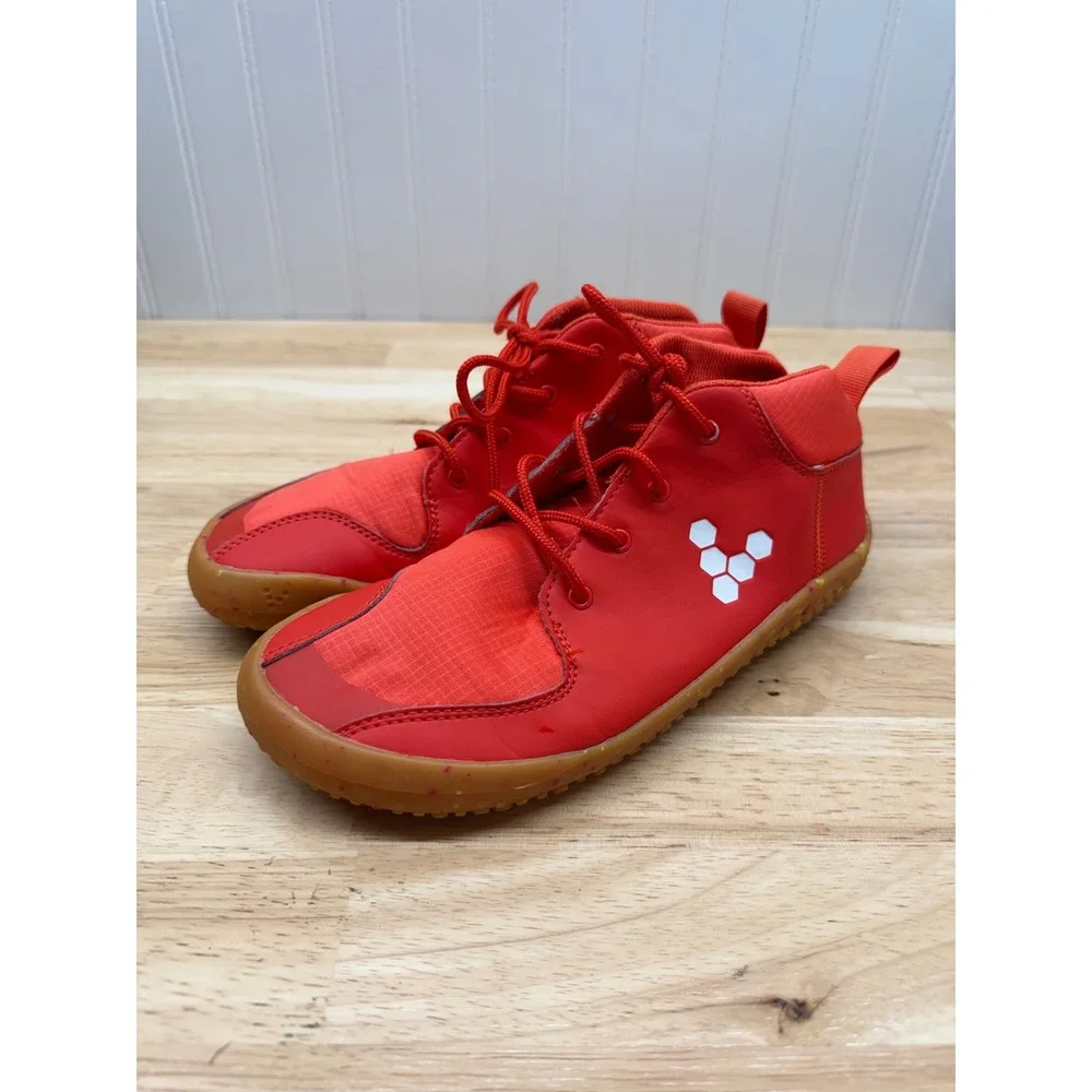 Vivobarefoot Primus Bootie II All Weather Red Barefoot Shoes US 3 EU 36J Kids